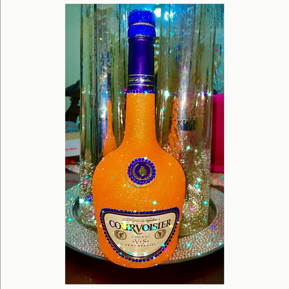 Courvoisier bedazzled bottle empty